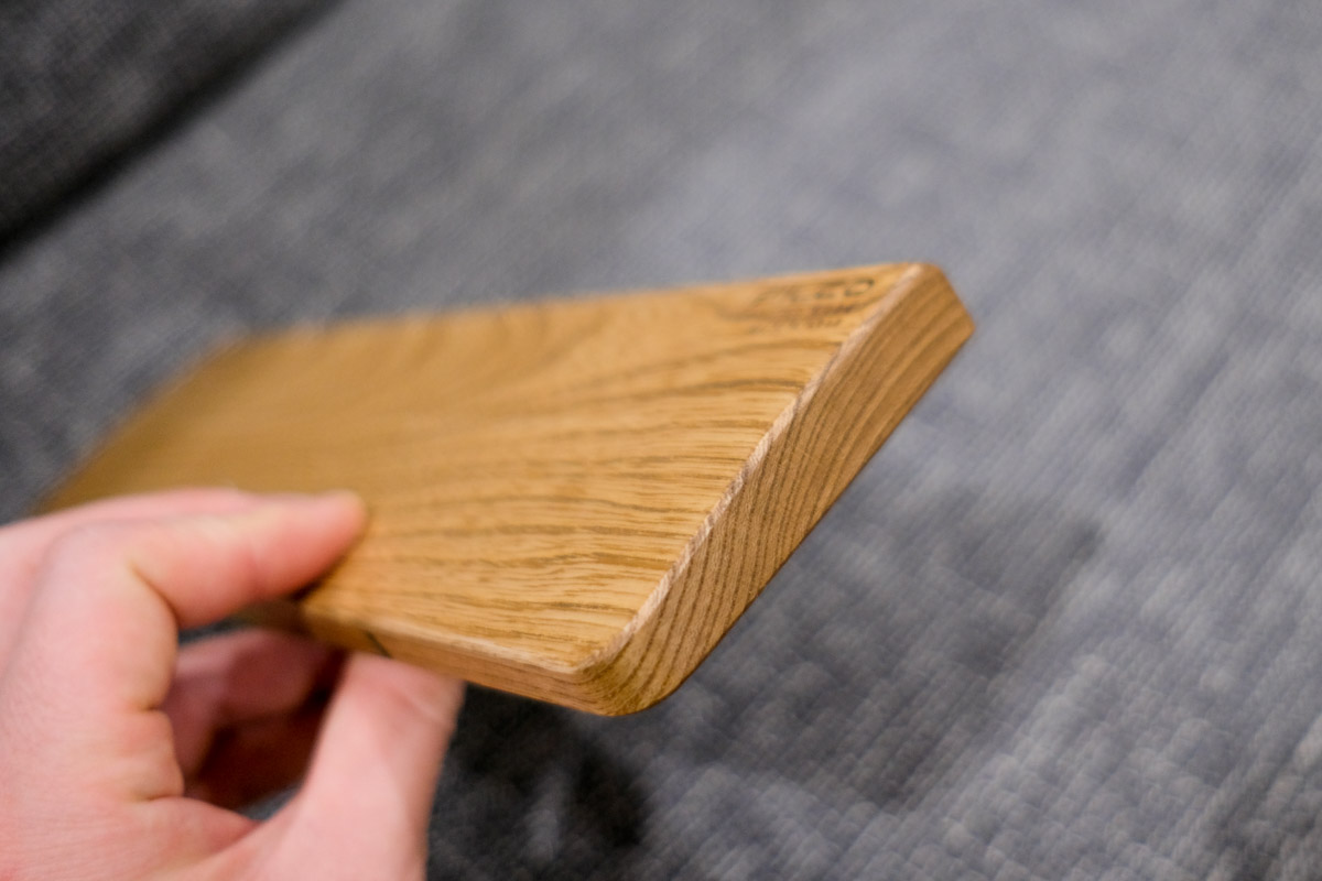 FILCO Genuine Wood Wrist Restの傾斜の説明